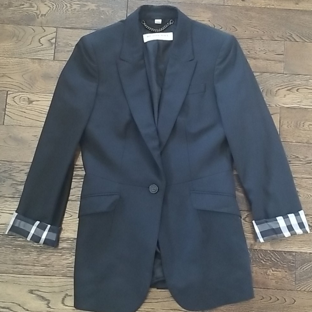 Burberry London Black Blazer Jacket sz 6